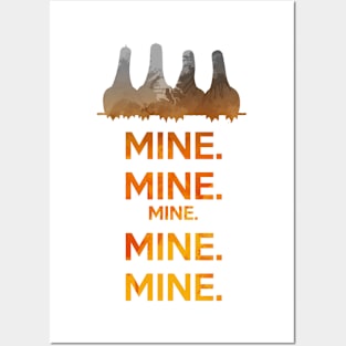 Mine Inspired Silhouette Posters and Art